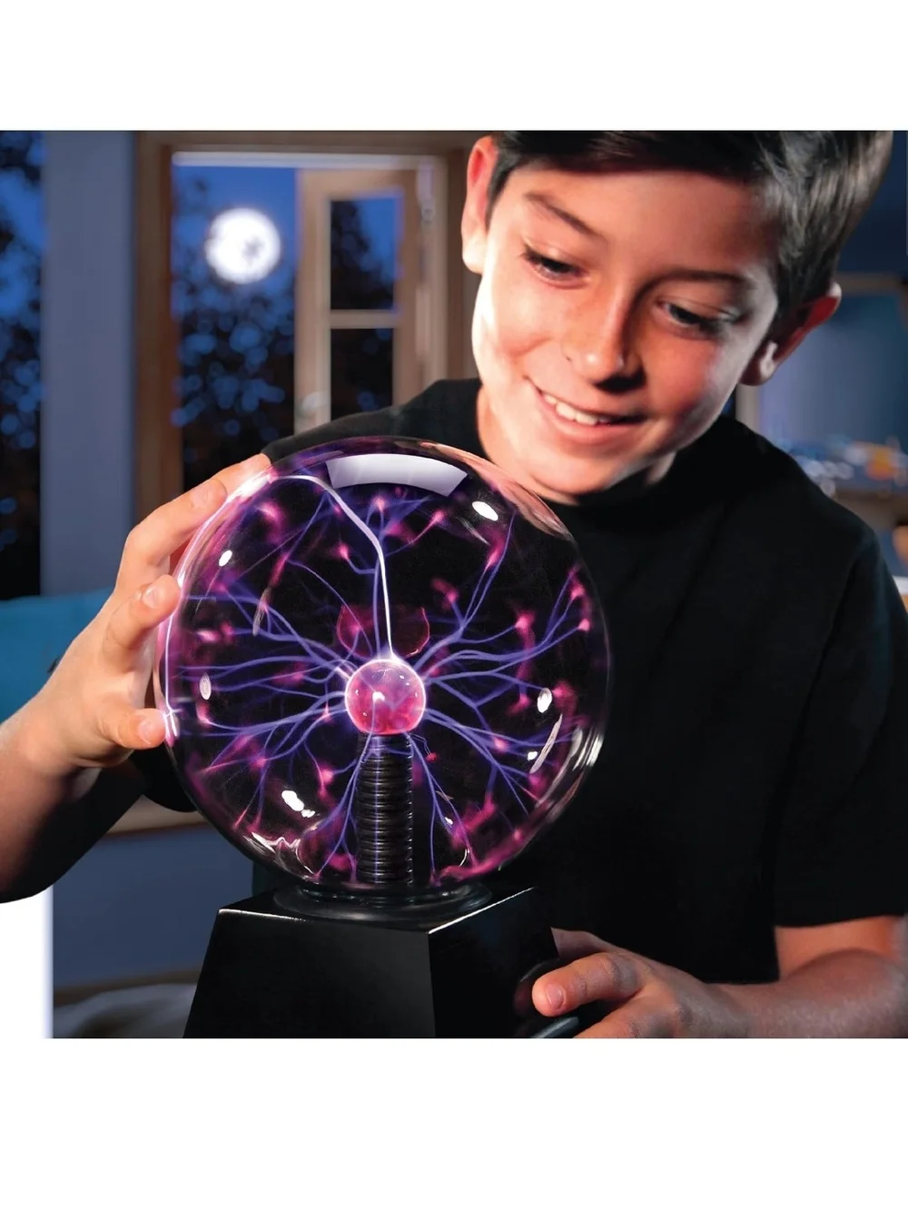 Discovery Plasma Globe Lamp - Purple and Pink Lightning Display NWT In Box